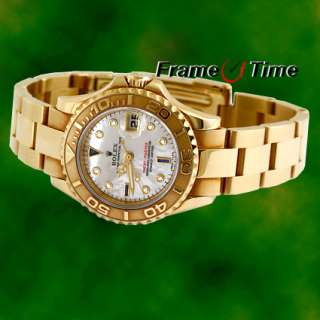 Reloj de diamante 69628 de la FREGONA de oro de dama de Yachtmaster 