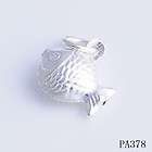 Authentic 925 Silver fish 14X11X5mm Charm