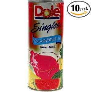 10 Packs Dole Singles Pine watermelon Juice Drink 240ml Ea  