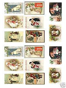 Vintage Victorian Christmas Collage Sheet A67  