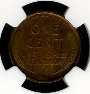 1909 NGC UNC DETAILS OBV DAMAGE LINCOLN WHEAT CENT 1C AA33  