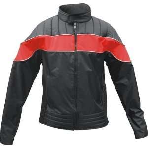   Textile Riding Jacket 100% Nylon Water Resistant w/ Reflector Stripes