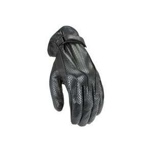  POWER TRIP WOMENS PERFORATED JET BLACK GLOVE (X SMALL 
