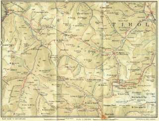 TIROL Zernetz Munster Stelvio Pass Bormio, 1923 map  