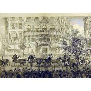  1855 Queen Visit Paris Procession Boulevard Des Italien 