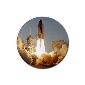  Space Shuttle Atlantis Launch NASA Round Rubber Coaster 