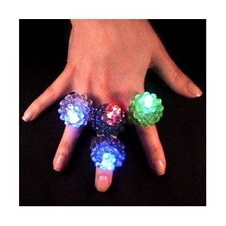12 Soft Bubble LED Flashing Rings Assorted Colors by blinkee