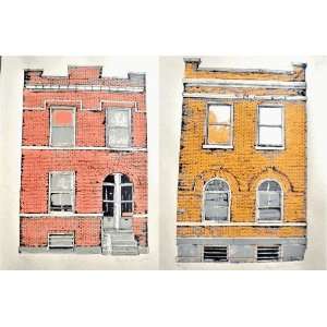  Set of 2 Prints  Decaying Buildings
