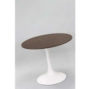   Eero Saarinen Style Tulip Dining Table, White Walnut Top Home
