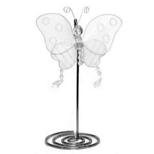  White Butterfly Card Holder, Pack of 6 Health & Personal 