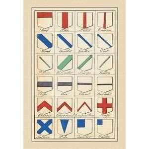 Heraldic Ordinaries   Chief, Pale, Pallet, et al.   Paper Poster (18 