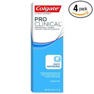  Colgate PRO Clinical Daily Whitening Toothpaste, Sparkling 