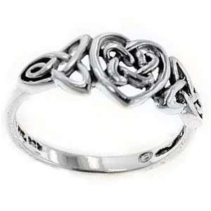  Celtic Heart Ring Size 8 Jewelry