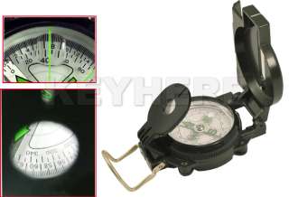 in 1 Military Hiking Camping Lensatic Lens Compass  