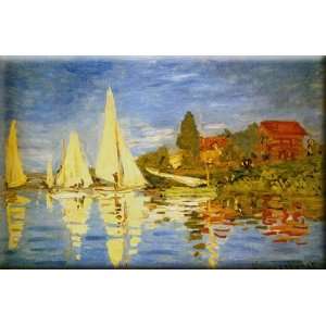  Regatta At Argenteuil 30x20 Streched Canvas Art by Monet 