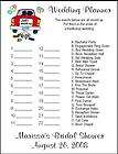 Personalized WEDDING PLANNER Bridal Shower Game