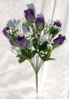 84 Roses ~ PURPLE LAPIS ~ Silk Wedding Flowers Bouquets Centerpieces 