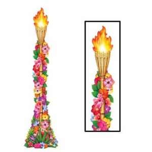  Floral Tiki Torch Small Wall Cling Toys & Games