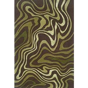  Paradise Brown / Green Contemporary Rug Size 10 x 13 