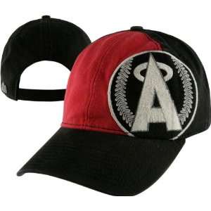 California Angels Solid Retro Logo Washed Twill Slouch Adjustable Hat 