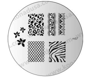   nail art 1x image plat m57 zebra design application instructional