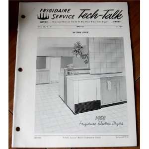 Frigidaire 1958 Electric Clothes Dryers Models DD 58, DDP 