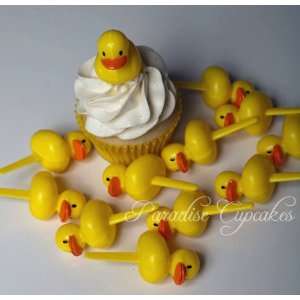 Small Ducks Cupcake Picks   8ct 