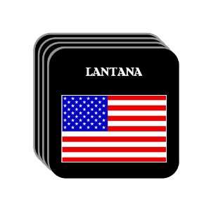  US Flag   Lantana, Florida (FL) Set of 4 Mini Mousepad 