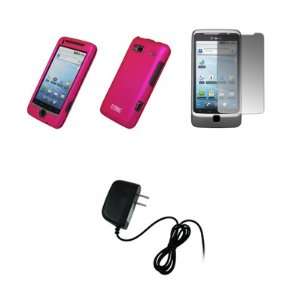   Snap On Cover Case + Screen Protector + Home Wall Charger for HTC G2