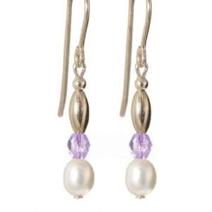    Sterling Sweet Mya Valentine Purple Pearl Earrings (3 mm) Jewelry