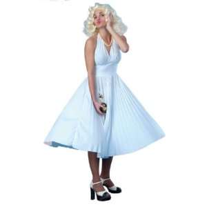  Marilyn Monroe White Fancy Dress Costume Size US 8 10 