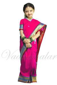 NEW Girls Childrens Ready made to wear Indian Saree Sarees Costume 