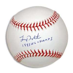  Autographed Lenny Dykstra Baseball Inscribed 1993 NL 
