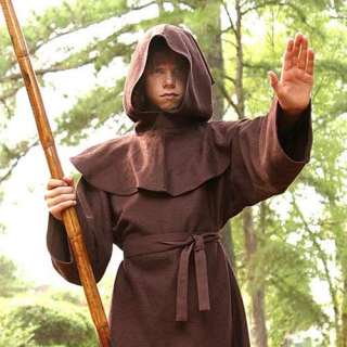 Traje medieval de Faire renacimiento de traje de monje de niño