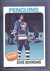 1975 76 Topps #186 DAVE BURROWS Penguins NM or Better 
