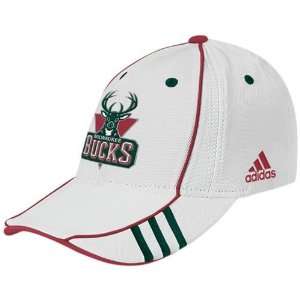adidas Milwaukee Bucks White NBA 07 Draft Day Cap  Sports 