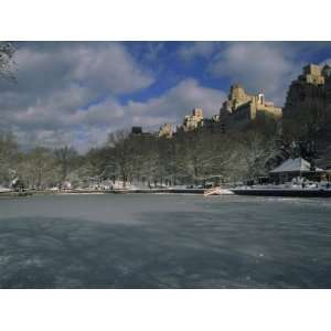 Boat Pond, Iced over in Mid Winter, Boat Pond, Central Park, New York 
