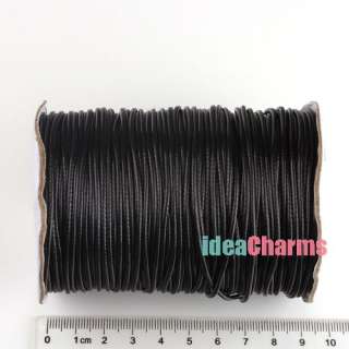 Wholesale 100m Black Waxed Nylon Thread Cotton Cord Fit Weave Jewelry 