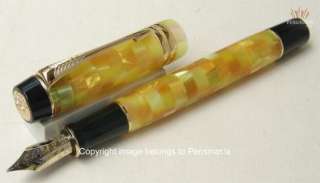 PAKER DUOFOLD CENTENNIAL YELLOW GOLD TRIM FOUNTAIN PEN SUPERB GORGEOUS 