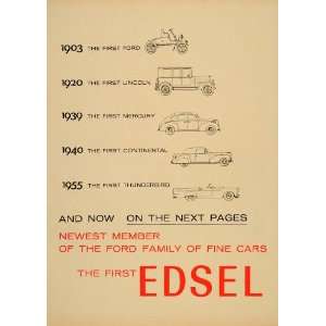 1957 Ad Ford Edsel Citation Four Door Hardtop Golfing 