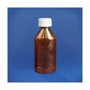 Amber Oval Pharmacy Bottles, Child Resistant Caps, 6 oz, cs/100 