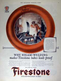   print advertising for Firestone leak proof steam welded tubes