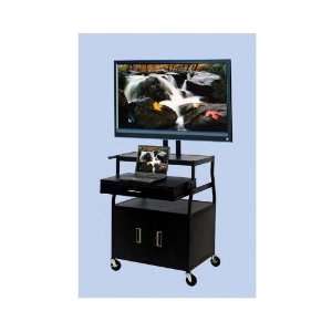 VTI Wide Body TV Cart for up to 52 Flat Panels with Cabinet and Front 