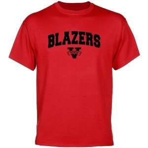  Valdosta State Blazers Red Logo Arch T shirt Sports 