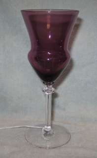 CENTRAL GLASS Works AMETHYST bowl WINE Glass  