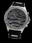 Mens Iced Out Zebra Face Watch Excellent Condition  