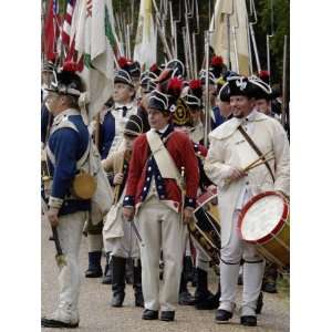  American Army Reenactors March to the Surrender Ceremony 