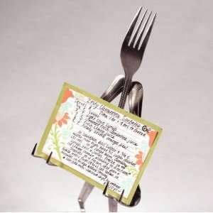  Forked Up Art   Recipe Card Stand  Fork   Unique Gift 