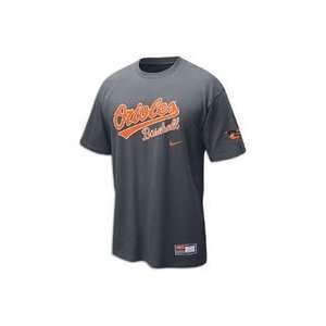 Baltimore Orioles Anthracite 2012 Nike Short Sleeve Practice T Shirt