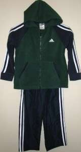 Adidas outfit hooded jacket & pant boys 3T New  